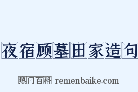 夜宿顾墓田家造句是什么意思的图片